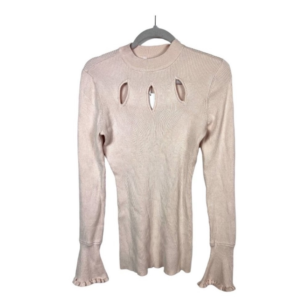 Candies pink flare sleeve sweater NWT